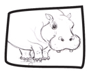Hippo sketch 1