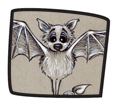 Gray paper bat sketch
